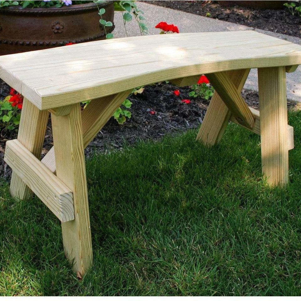 Creekvine Designs 48" Treated Pine Curved Bench-Rustic Furniture Marketplace