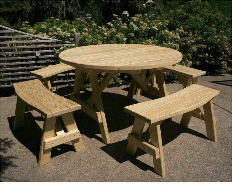 Creekvine Designs 48" Treated Pine Curved Bench-Rustic Furniture Marketplace