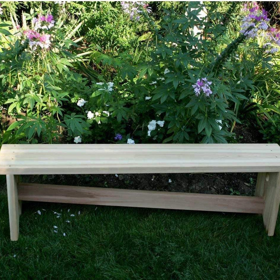 Creekvine Designs 5' Cedar 1800 Traditional Bench with Slant Brace-Rustic Furniture Marketplace