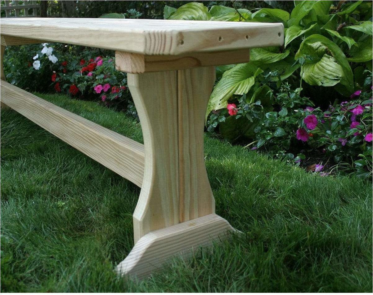 Creekvine Designs 5' Treated Pine Trestle Garden Bench-Rustic Furniture Marketplace