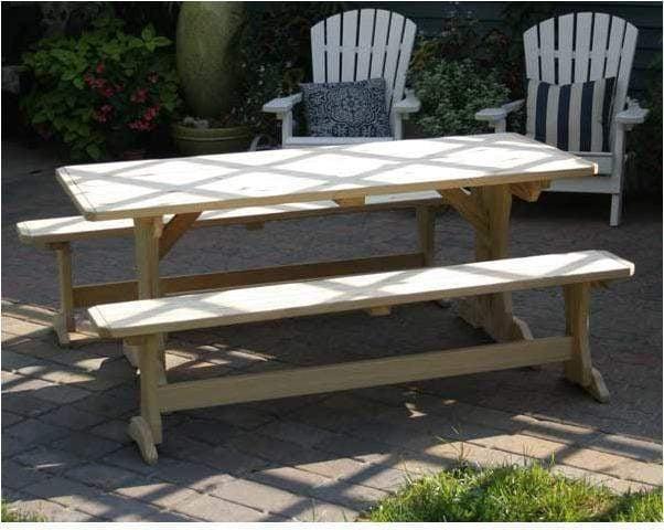 Creekvine Designs 5' Treated Pine Trestle Garden Bench-Rustic Furniture Marketplace