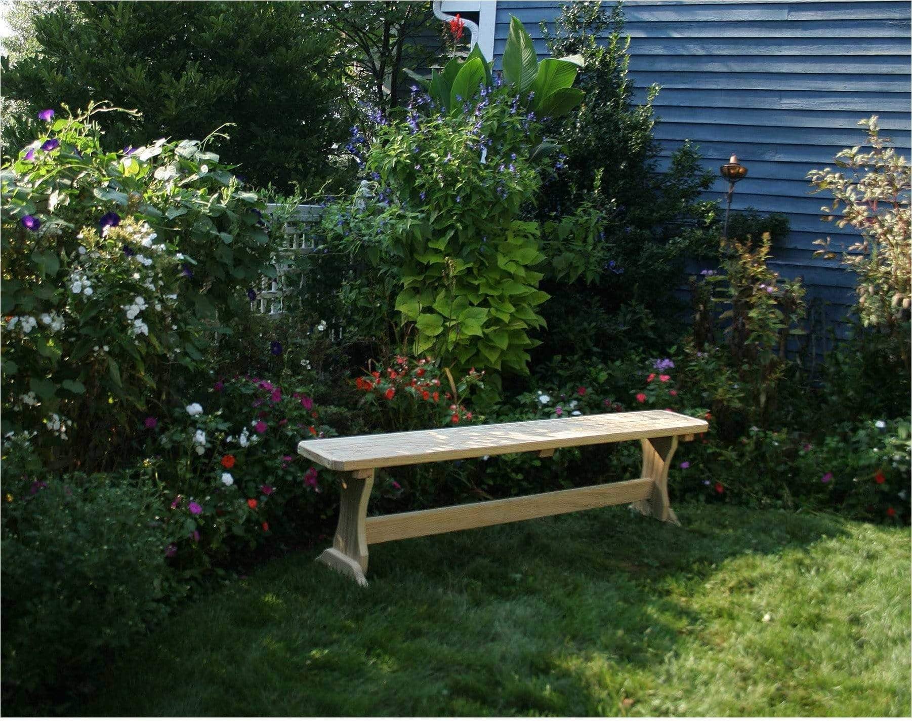 Creekvine Designs 5' Treated Pine Trestle Garden Bench-Rustic Furniture Marketplace