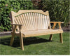 Creekvine Designs 53" Treated Pine Fanback Garden Bench-Rustic Furniture Marketplace