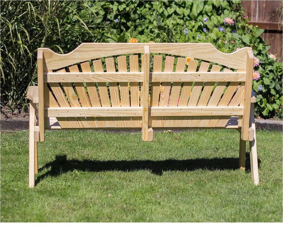 Creekvine Designs 53" Treated Pine Fanback Garden Bench-Rustic Furniture Marketplace