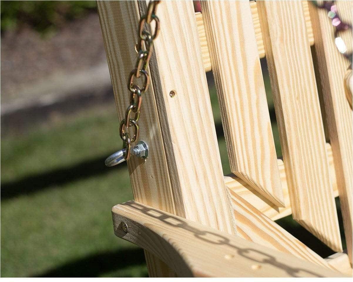 Creekvine Designs 53” Treated Pine Fanback Porch Swing-Rustic Furniture Marketplace