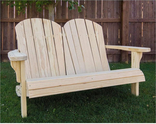 Creekvine Designs 53" Treated Pine Low Curveback Garden Bench-Rustic Furniture Marketplace
