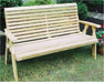 Creekvine Designs 53" Treated Pine Rollback Garden Bench-Rustic Furniture Marketplace