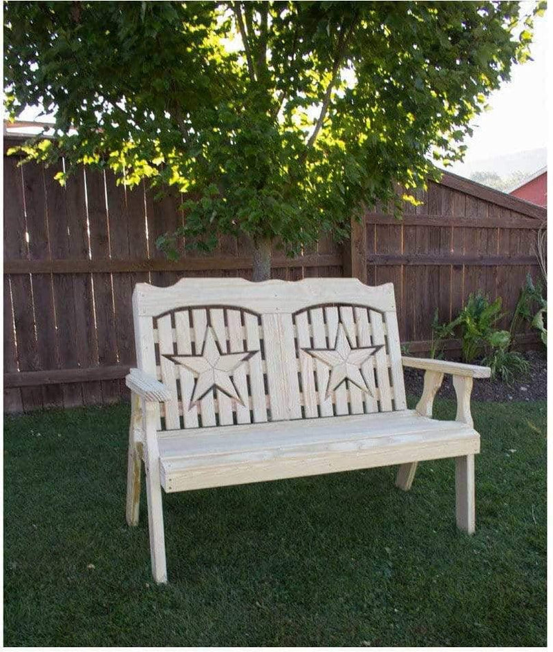 Creekvine Designs 53" Treated Pine Starback Bench-Rustic Furniture Marketplace