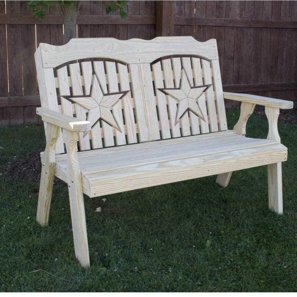 Creekvine Designs 53" Treated Pine Starback Bench-Rustic Furniture Marketplace