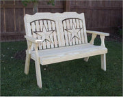 Creekvine Designs 53" Treated Pine Starback Bench-Rustic Furniture Marketplace