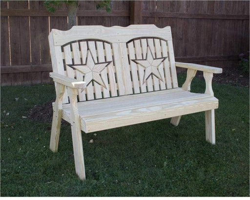 Creekvine Designs 53" Treated Pine Starback Bench-Rustic Furniture Marketplace