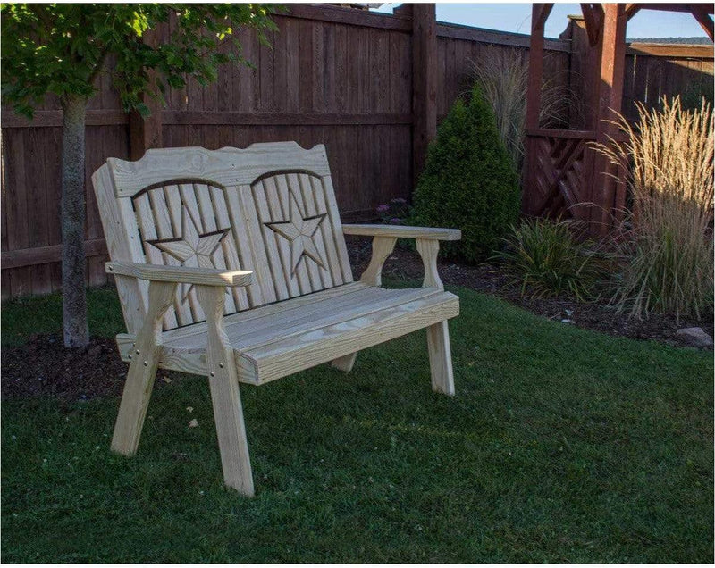 Creekvine Designs 53" Treated Pine Starback Bench-Rustic Furniture Marketplace