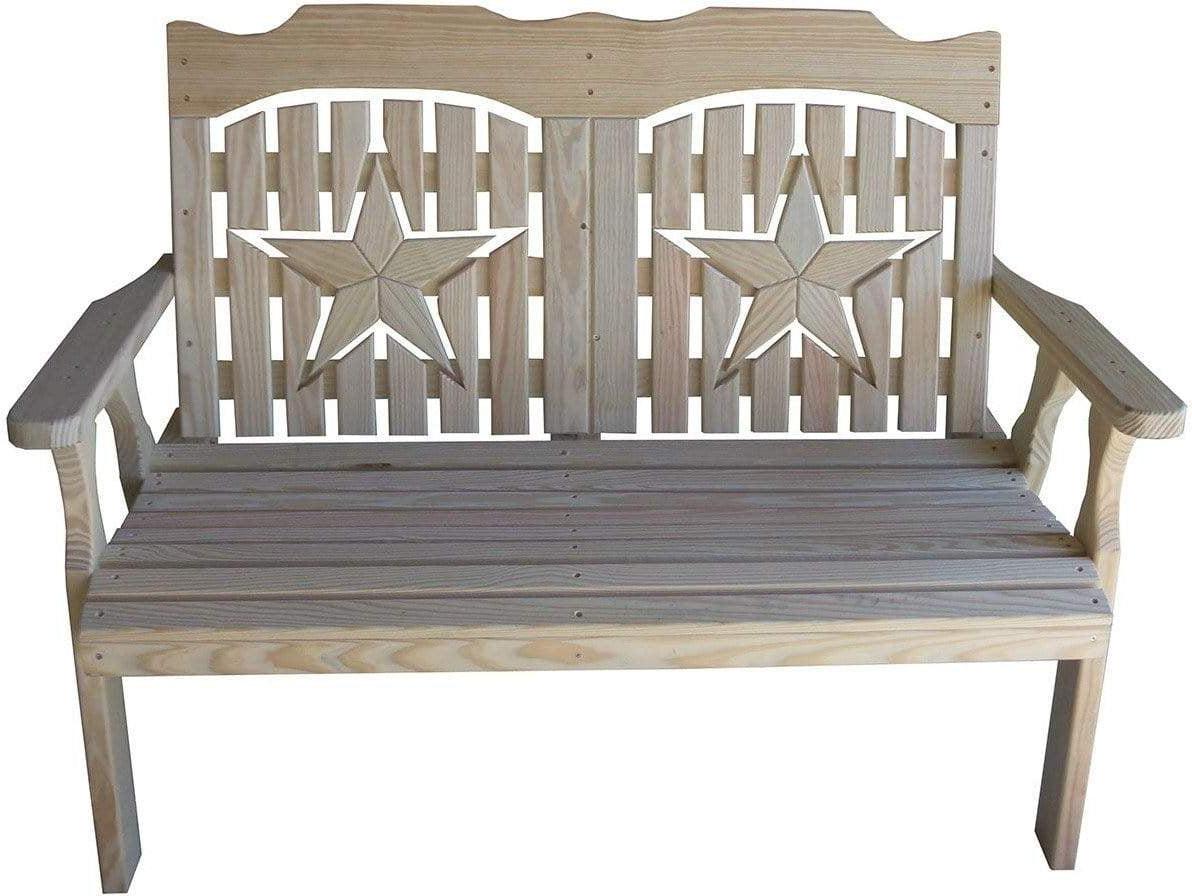 Creekvine Designs 53" Treated Pine Starback Bench-Rustic Furniture Marketplace