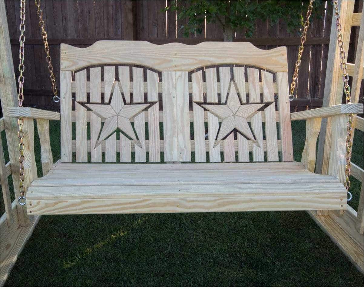 Creekvine Designs 53” Treated Pine Starback Porch Swing-Rustic Furniture Marketplace