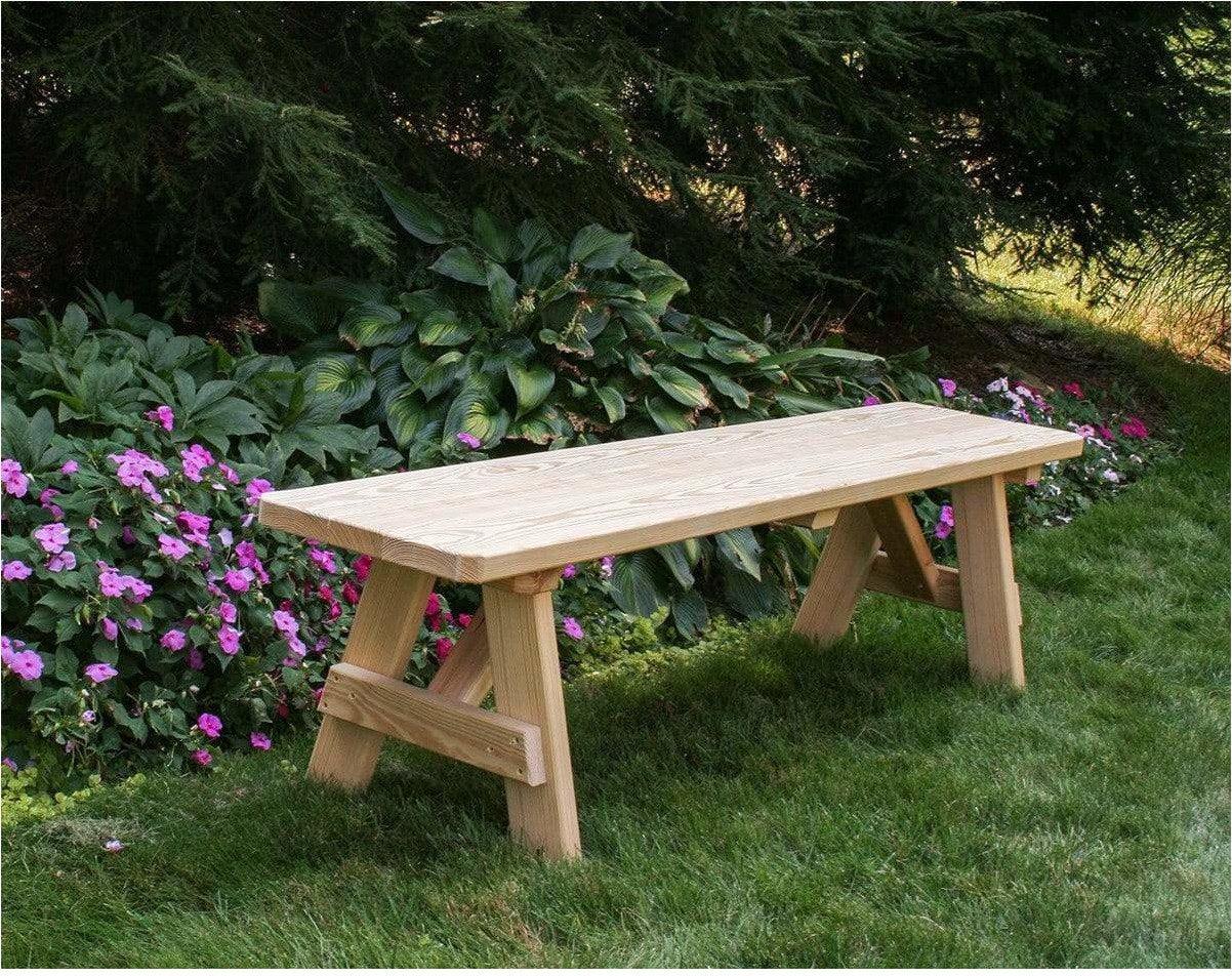 Creekvine Designs 54" Treated Pine Traditional Garden Bench-Rustic Furniture Marketplace