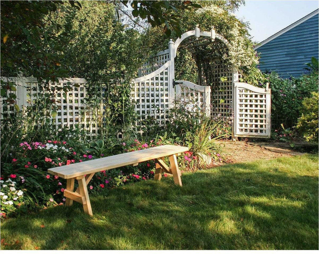 Creekvine Designs 54" Treated Pine Traditional Garden Bench-Rustic Furniture Marketplace