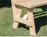 Creekvine Designs 54" Treated Pine Traditional Garden Bench with Back-Rustic Furniture Marketplace