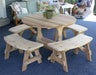 Creekvine Designs 57" Cedar Round Trestle Dining Set-Rustic Furniture Marketplace