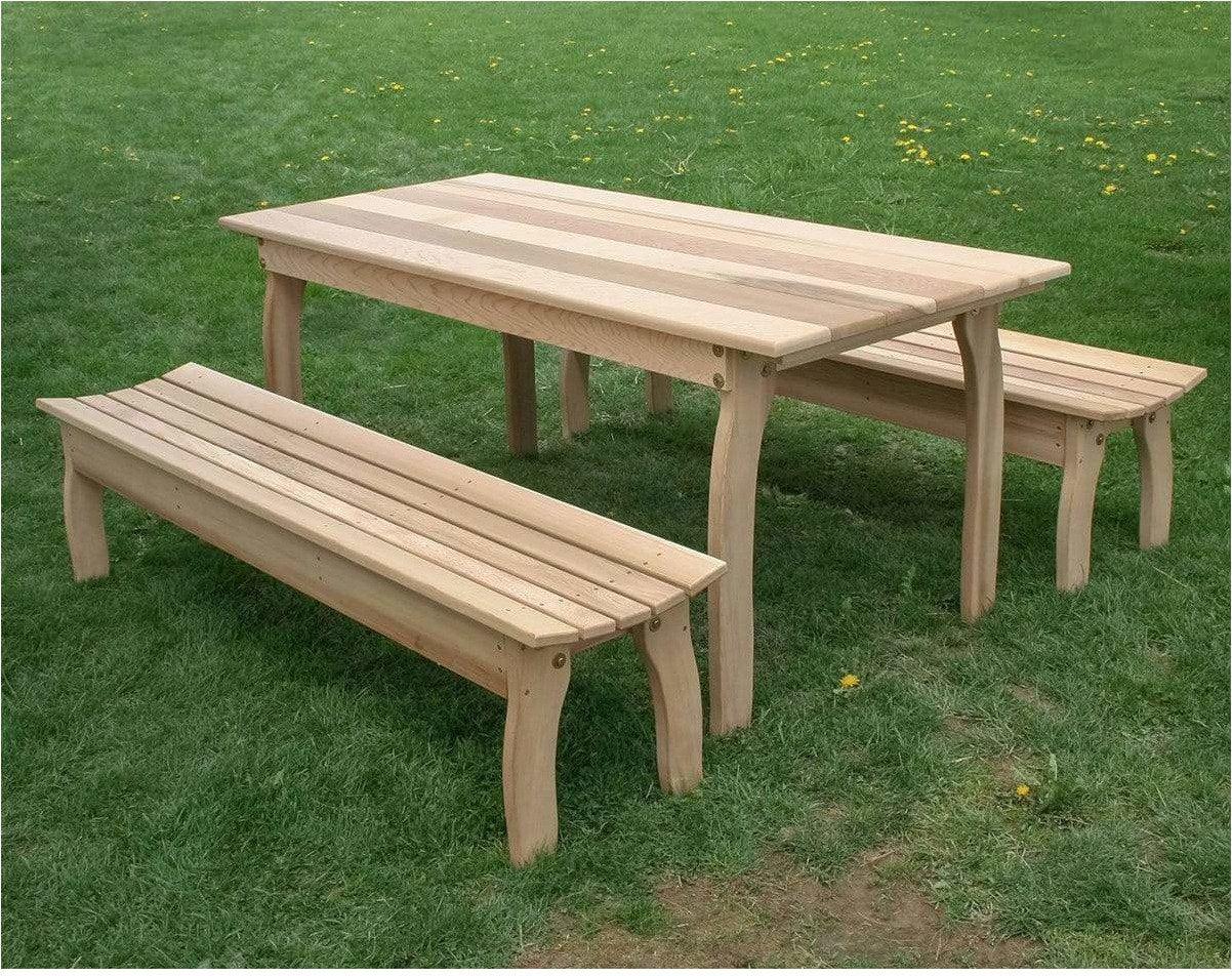 Creekvine Designs 58" Cedar Three Piece Family Dining Set (2 Benches)-Rustic Furniture Marketplace