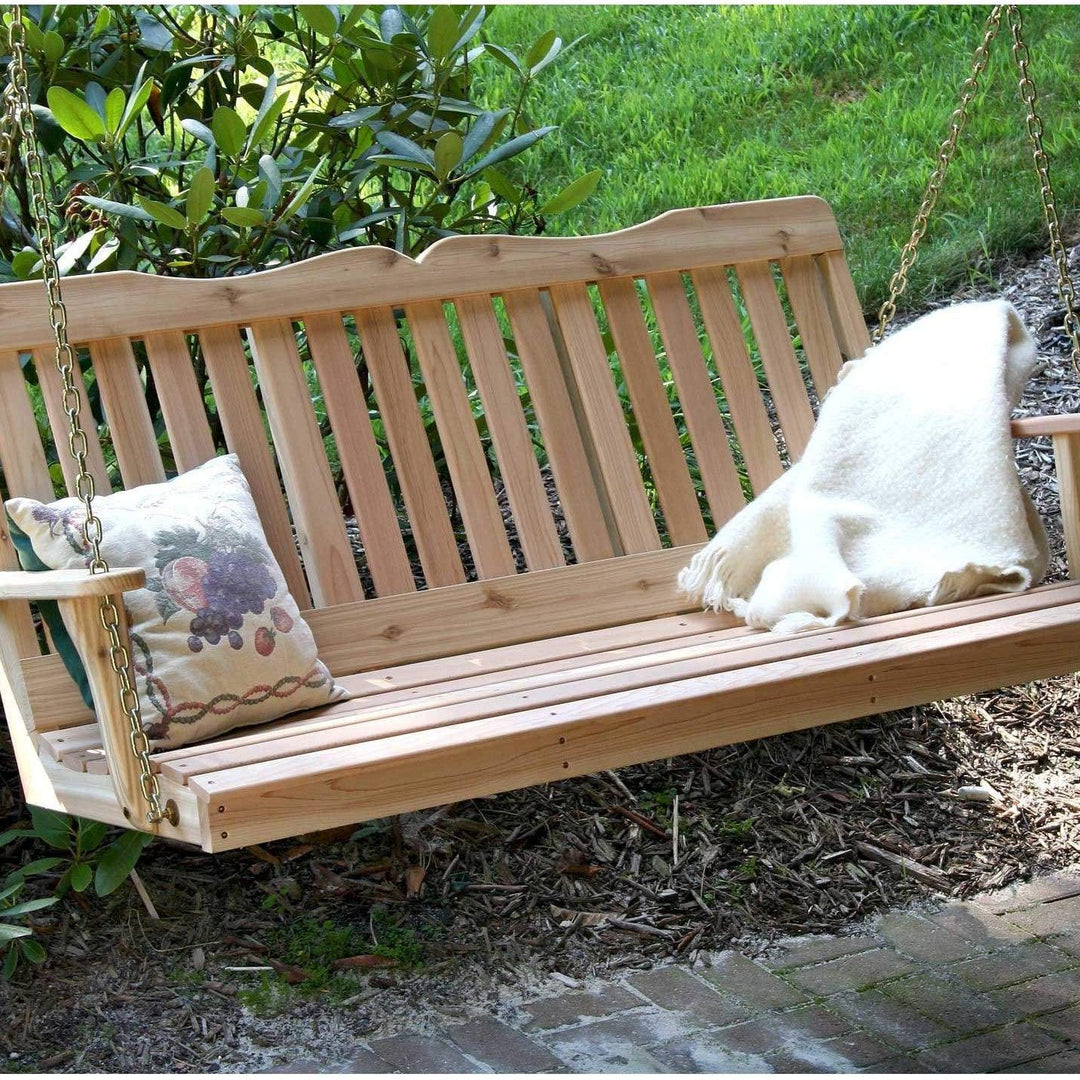 Creekvine Designs 6' Cedar Countryside Porch Swing-Rustic Furniture Marketplace
