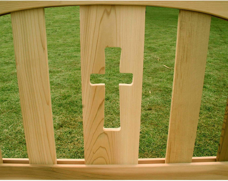 Creekvine Designs 6' Cedar Holy Cross Garden Bench-Rustic Furniture Marketplace