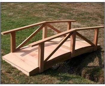 Creekvine Designs 6' Cedar Pearl River Garden Bridge-Rustic Furniture Marketplace