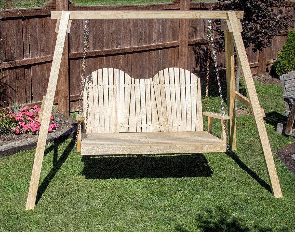 Creekvine Designs 60” Treated Pine Curveback Swingbed-Rustic Furniture Marketplace