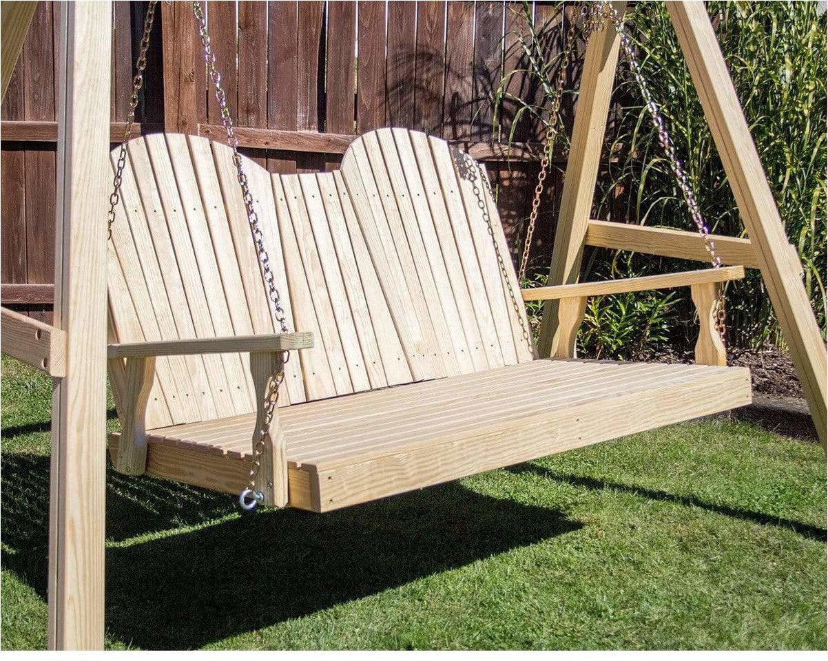 Creekvine Designs 60” Treated Pine Curveback Swingbed-Rustic Furniture Marketplace