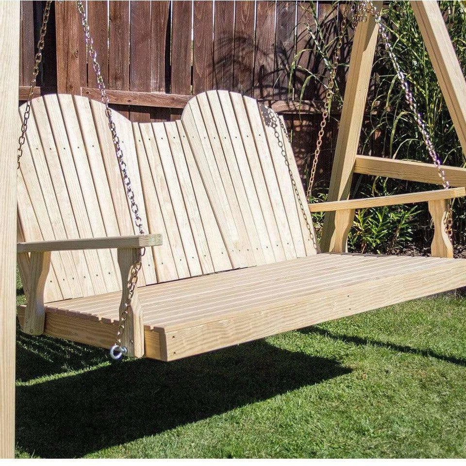 Creekvine Designs 60” Treated Pine Curveback Swingbed-Rustic Furniture Marketplace