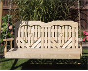 Creekvine Designs 60" Treated Pine Heartback Swingbed-Rustic Furniture Marketplace