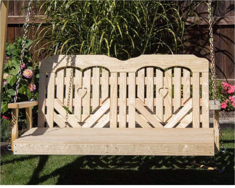 Creekvine Designs 60" Treated Pine Heartback Swingbed-Rustic Furniture Marketplace