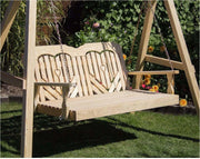 Creekvine Designs 60" Treated Pine Heartback Swingbed-Rustic Furniture Marketplace