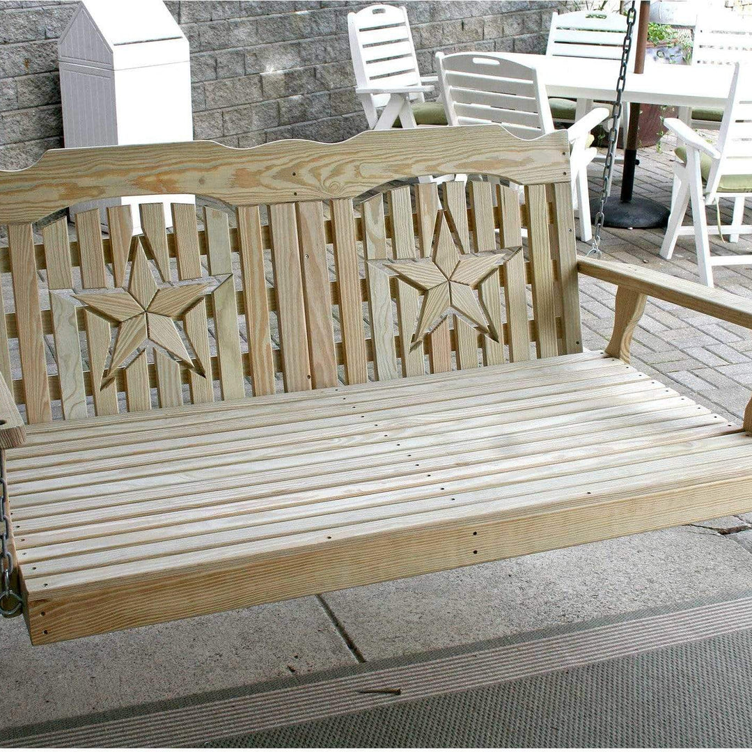 Creekvine Designs 60" Treated Pine Starback Swingbed-Rustic Furniture Marketplace