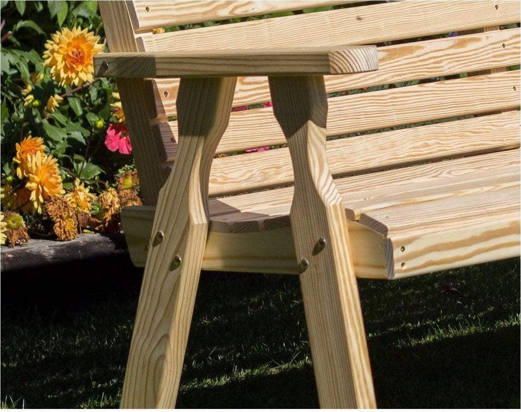 Creekvine Designs 64" Treated Pine Crossback Garden Bench-Rustic Furniture Marketplace