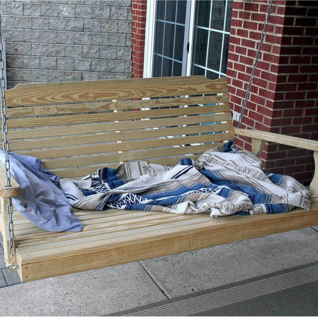 Creekvine Designs 64” Treated Pine Crossback Swingbed-Rustic Furniture Marketplace