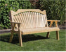 Creekvine Designs 64" Treated Pine Fanback Garden Bench-Rustic Furniture Marketplace