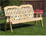Creekvine Designs 64" Treated Pine Heartback Garden Bench-Rustic Furniture Marketplace