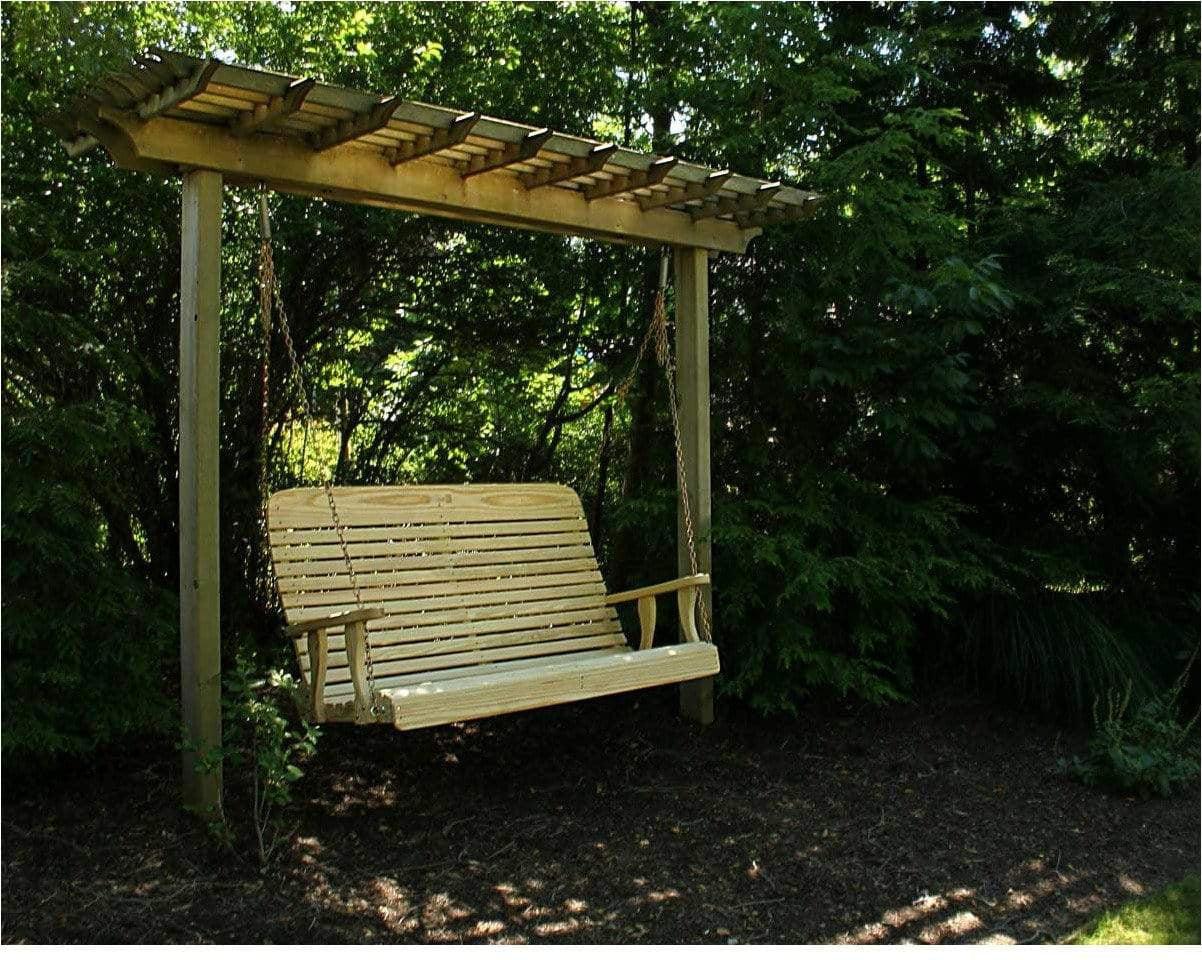 Creekvine Designs 64” Treated Pine High Crossback Porch Swing-Rustic Furniture Marketplace