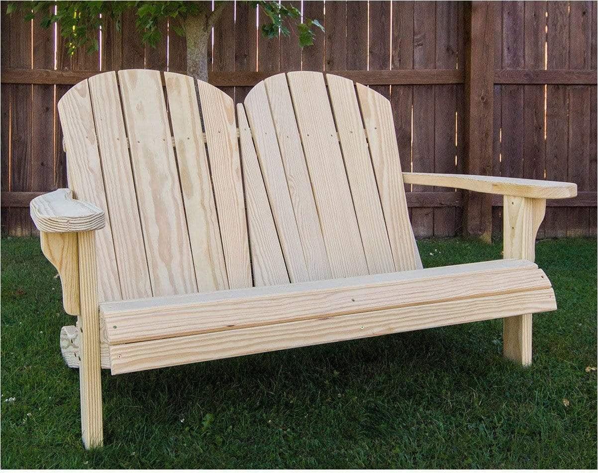 Creekvine Designs 64" Treated Pine Low Curveback Garden Bench-Rustic Furniture Marketplace
