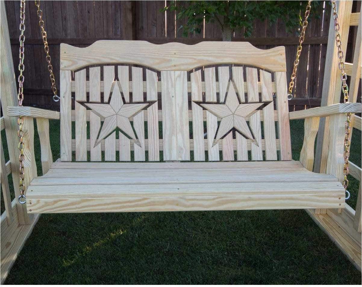 Creekvine Designs 64" Treated Pine Starback Porch Swing-Rustic Furniture Marketplace