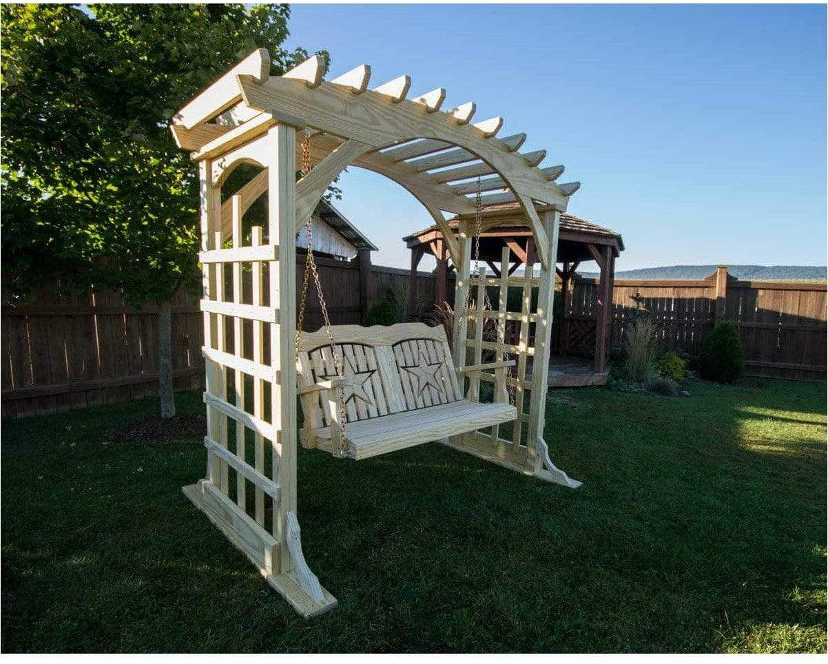 Creekvine Designs 64" Treated Pine Starback Porch Swing-Rustic Furniture Marketplace