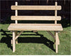 Creekvine Designs 66" Treated Pine Traditional Garden Bench with Back-Rustic Furniture Marketplace