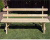 Creekvine Designs 66" Treated Pine Traditional Garden Bench with Back-Rustic Furniture Marketplace
