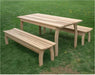 Creekvine Designs 70" Cedar 3 Piece Outdoor Dining Set (2 Benches)-Rustic Furniture Marketplace