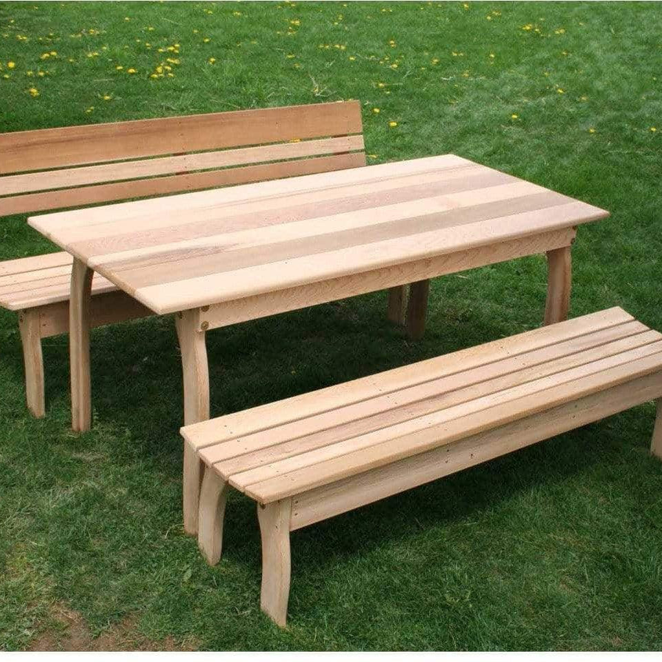 Creekvine Designs 70" Cedar 3 Piece Outdoor Dining Set-Rustic Furniture Marketplace