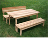 Creekvine Designs 70" Cedar 3 Piece Outdoor Dining Set-Rustic Furniture Marketplace