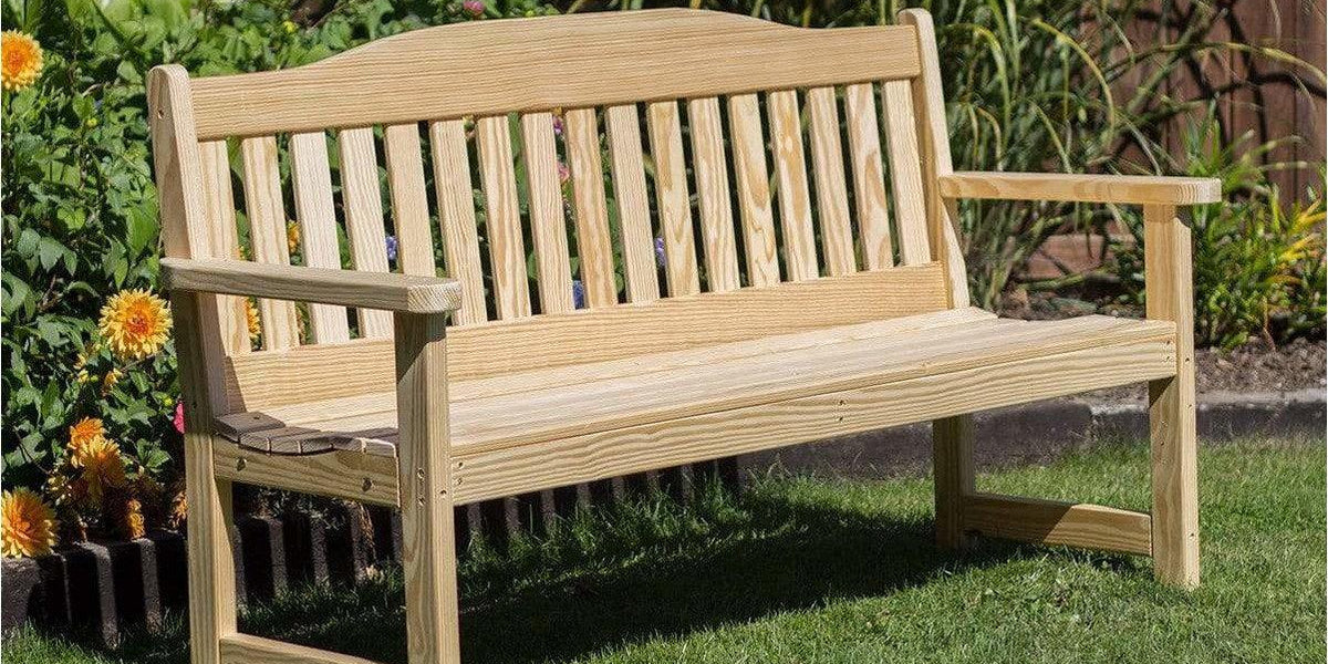 Creekvine Designs 76 Treated Pine English Garden Bench Rustic Furniture Marketplace