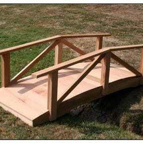 Creekvine Designs 8' Cedar Pearl River Garden Bridge-Rustic Furniture Marketplace