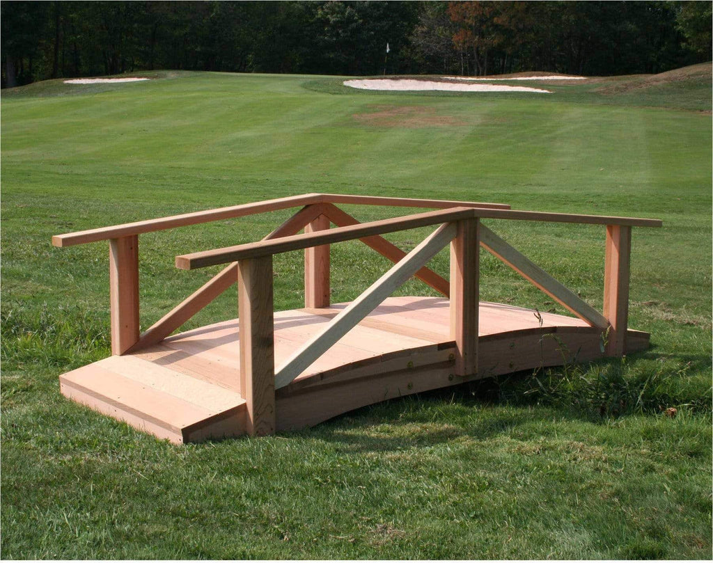 Creekvine Designs 8' Cedar Pearl River Garden Bridge-Rustic Furniture Marketplace