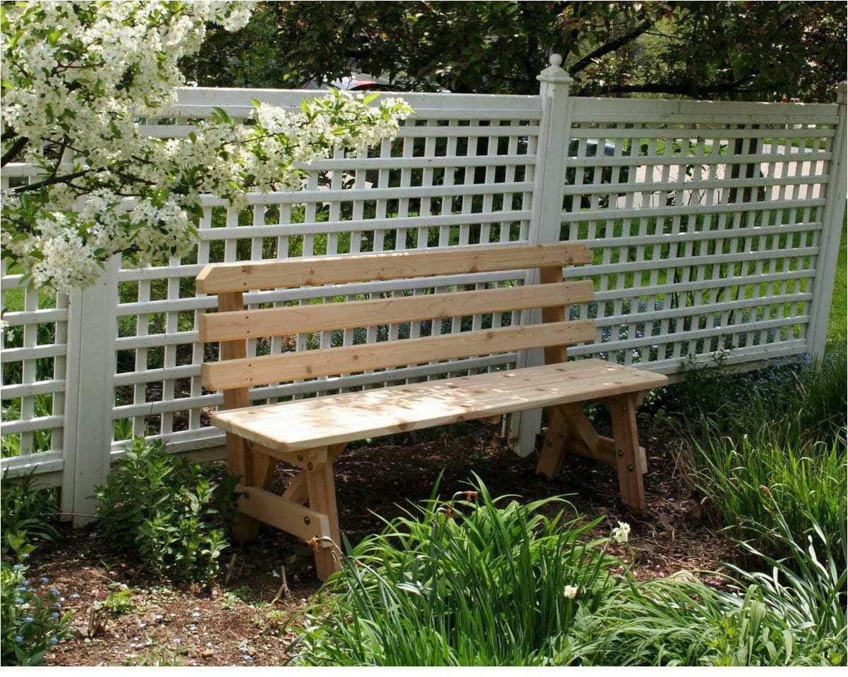 Creekvine Designs Cedar 4' Backed Bench-Rustic Furniture Marketplace